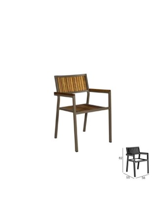 Dış ve İç Mekan Uyumlu İreco Ahşap Sandalye ROSE SAILOR DMMS46