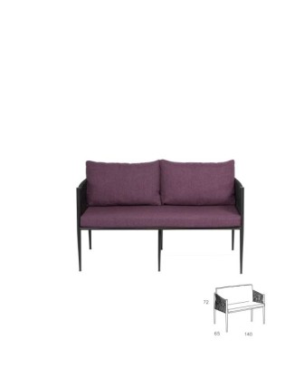 Dış ve İç Mekan Uyumlu Paris İkili Koltuk DMMS47